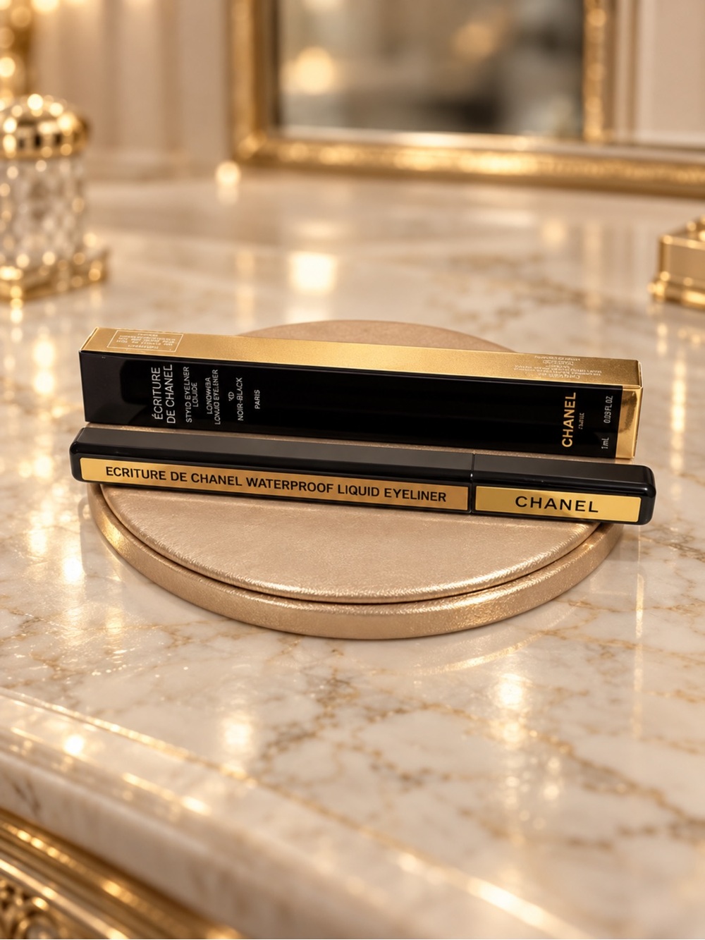CHANEL Black and Gold Waterproof Liquid Eyeliner